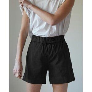 Everlane The Easy Short Pull On Organic Cotton Stretch Black Size 4